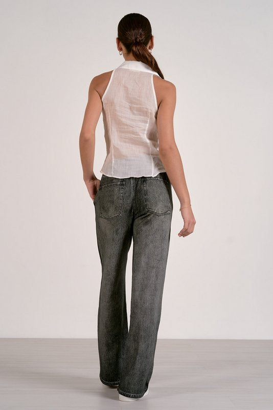 Jojo Denim Track Sweatpants Charcoal