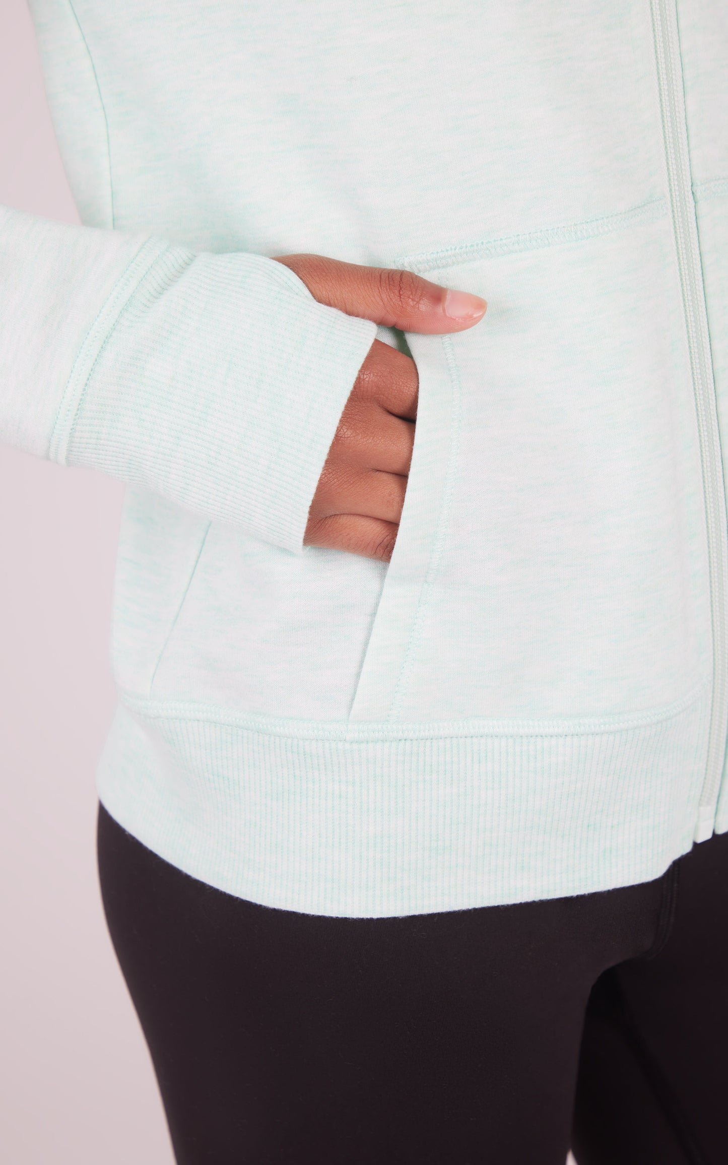 Girls Brushed Full Zip Hooded Jacket