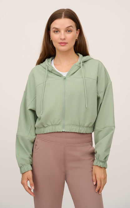 Cloud Plush Zip Front Hoodie