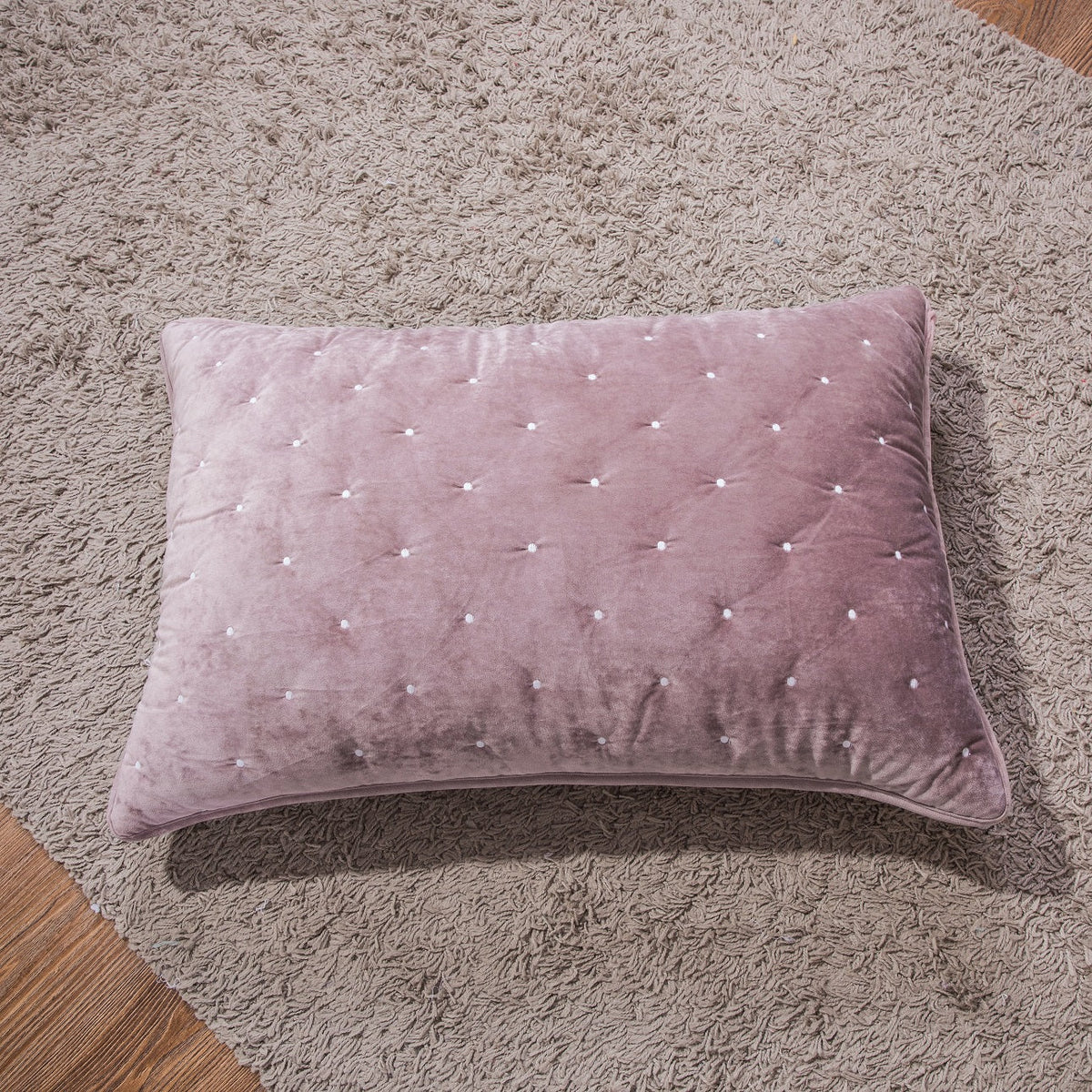 Tache Plush Dreams Purple Mauve Tufted Velvet Quilt Set (JHW-853P)