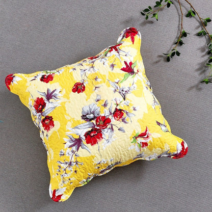 DaDa Bedding Sunshine Yellow Hummingbird Floral Bed in a Bag Set