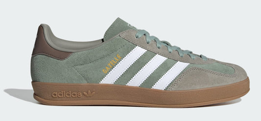adidas Men's Gazelle Indoor 'Silver Pebble Silver Green' Sneakers