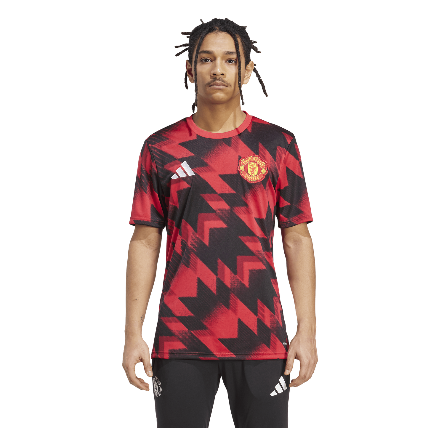 [jp3233] Mens adidas Red Manchester United 25/26 Pre-match Jersey