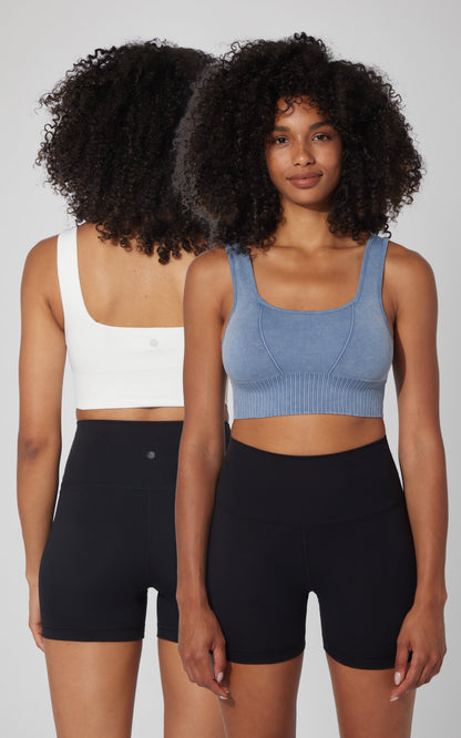 2 PK Stonewash Seamless Bra Tank