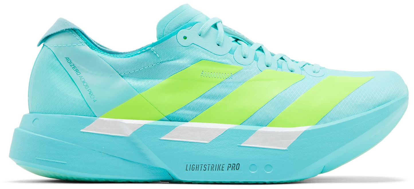 [JR1251] Mens adidas Adizero Adios Pro 4 'Flash Aqua Lucid Lemon'