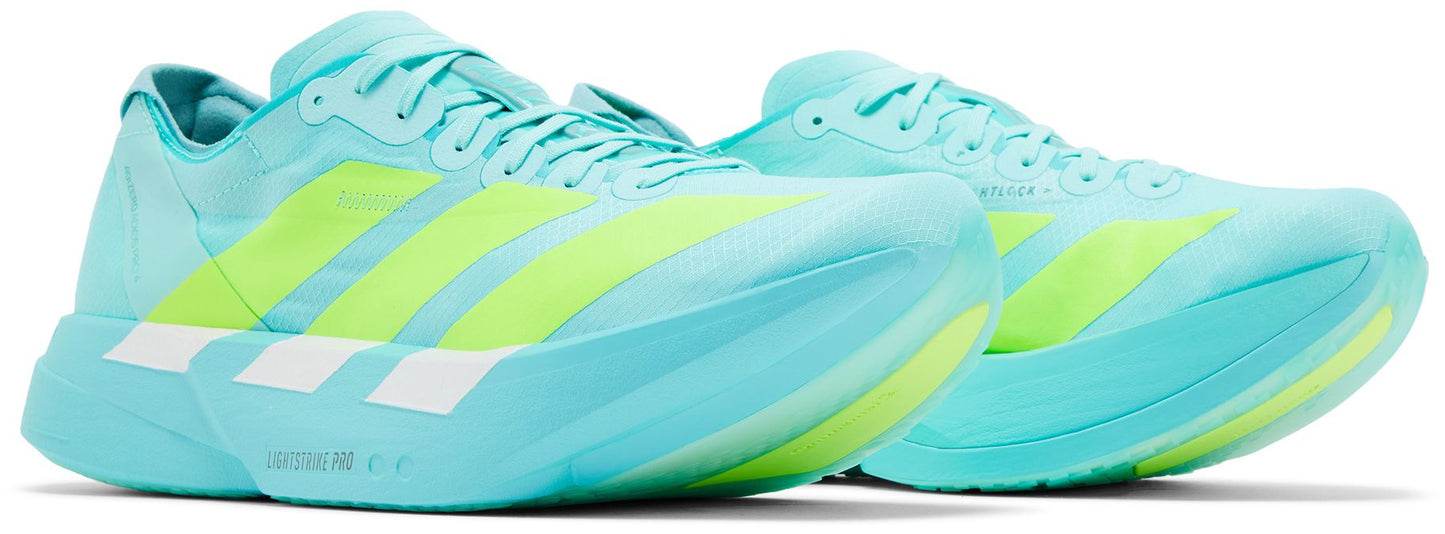 [JR1251] Mens adidas Adizero Adios Pro 4 'Flash Aqua Lucid Lemon'