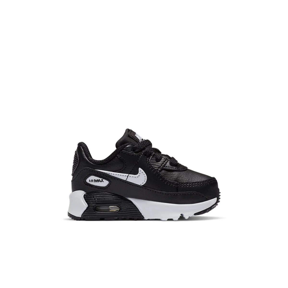 Nike Air Max 90 LTR Toddlers' (TD) Sneakers — Black/White Leather Low-Top