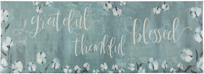 Grateful Thankful Bless Anti-Fatigue Memory Foam Kitchen Mat