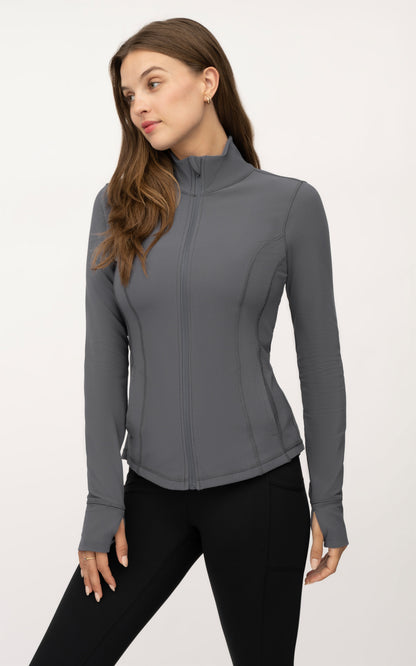 Interlink Ribbed Princess Seam Performance Jacket - Our Earthy Story