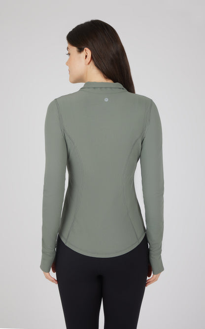 Interlink Ribbed Princess Seam Performance Jacket - Our Earthy Story