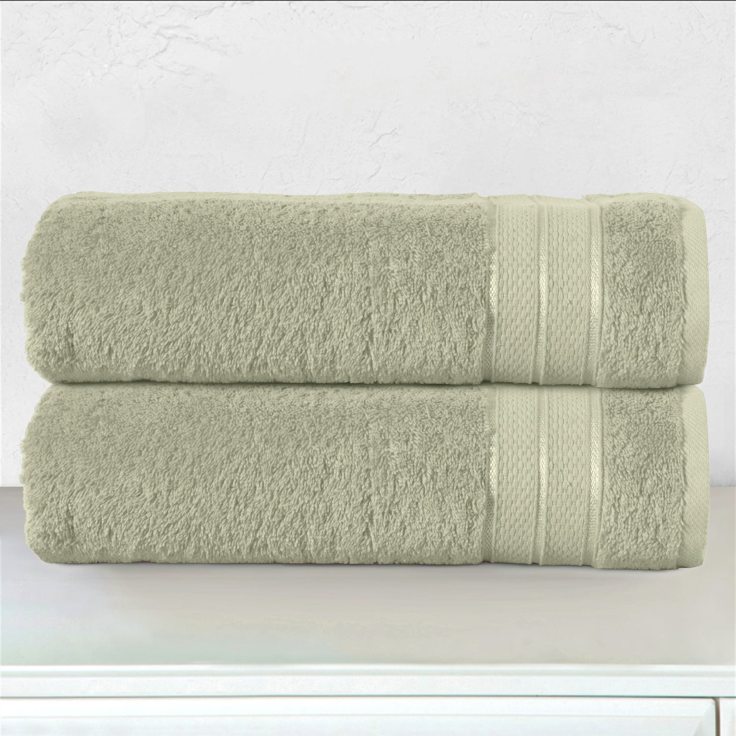 Elegant Comfort 2-Piece Turkish Cotton Three Line Popcorn Bath Towel Set, 27 x 54 inch