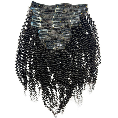 Jerry Curl Clip-In 100% Human Hair Extensions