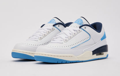 Grade School Air Jordan Retro 2/3 Gs 'White/Uni Blue Midnight Navy' - FD0384-144