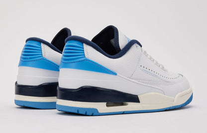 Grade School Air Jordan Retro 2/3 Gs 'White/Uni Blue Midnight Navy' - FD0384-144