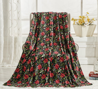 Elegant Comfort 50" x 60" Holiday Velvet Plush Blanket Throw - 50 x 60 inches