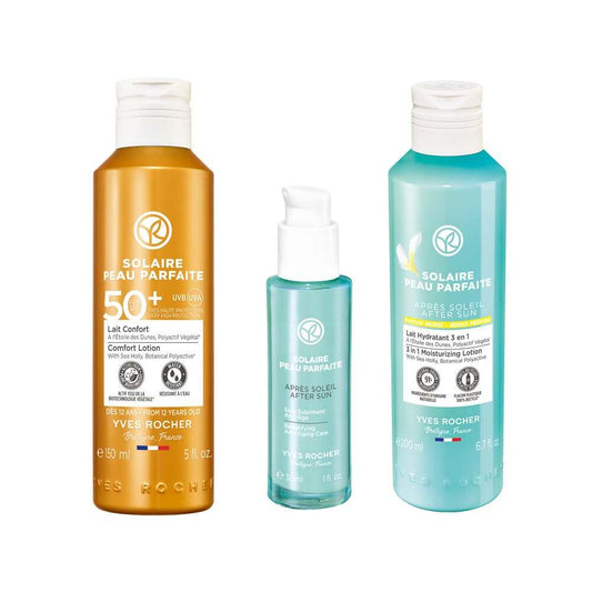 Solaire Peau Parfaite SPF 50+ Sun Protection and After-Sun Care Set - Moisturizing Face and Body Sunscreen with Anti-Aging Benefits