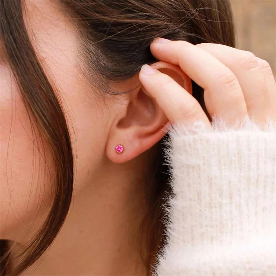Mint & Lily Birthstone Bezel Studs