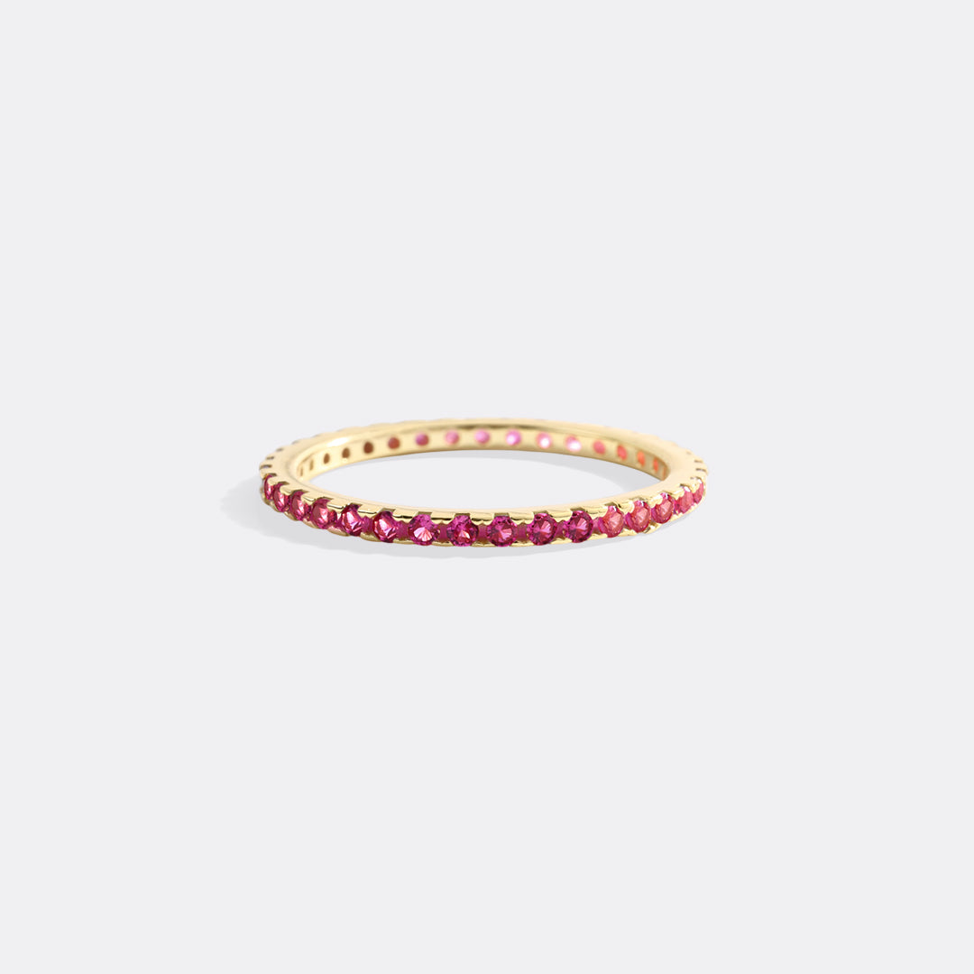 Mint & Lily July Birthstone Eternity Stacking Ring