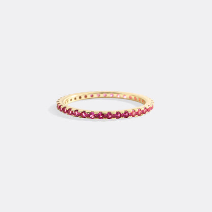 Mint & Lily July Birthstone Eternity Stacking Ring
