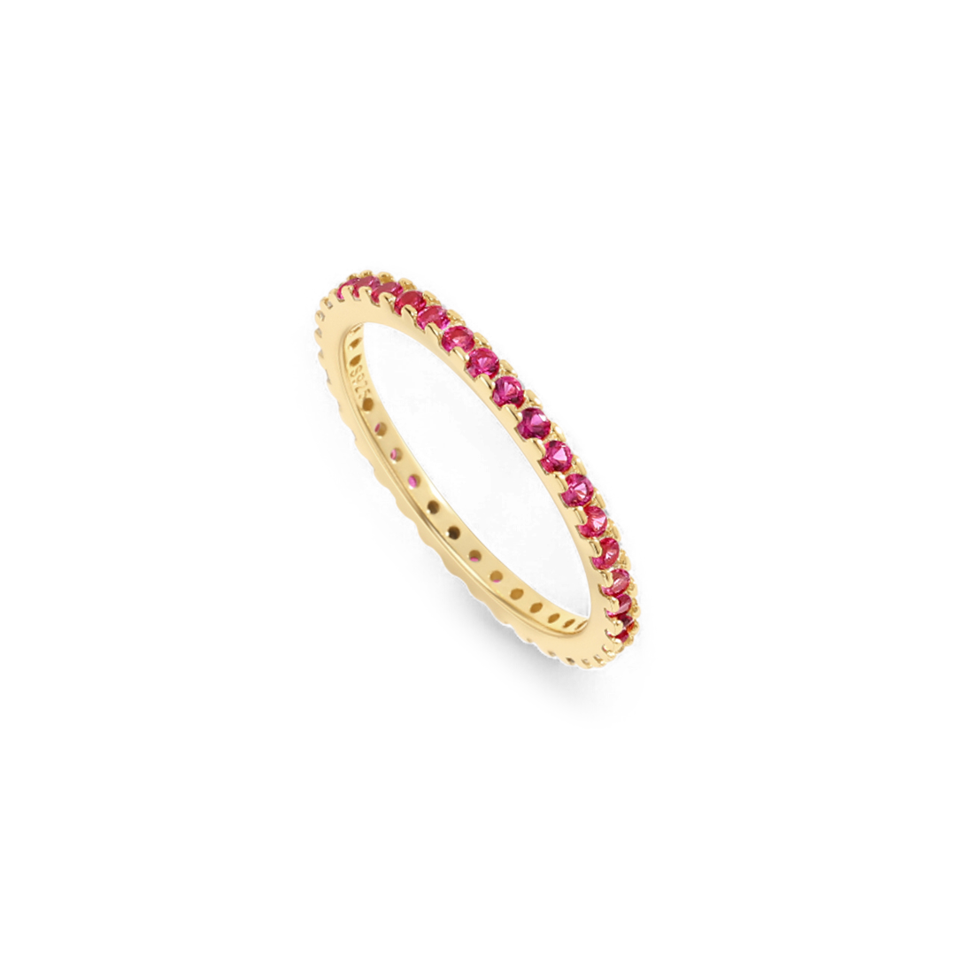 Mint & Lily July Birthstone Eternity Stacking Ring