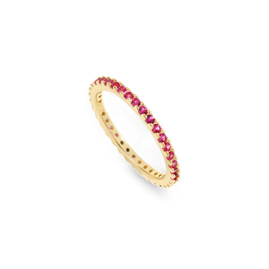 Mint & Lily July Birthstone Eternity Stacking Ring