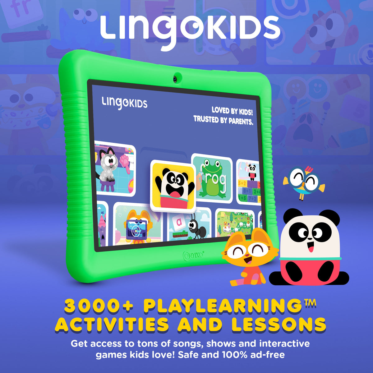 Contixo K102 10" Kids Tablet, Featuring Epic & Lingo Kids, 15 Educational Apps