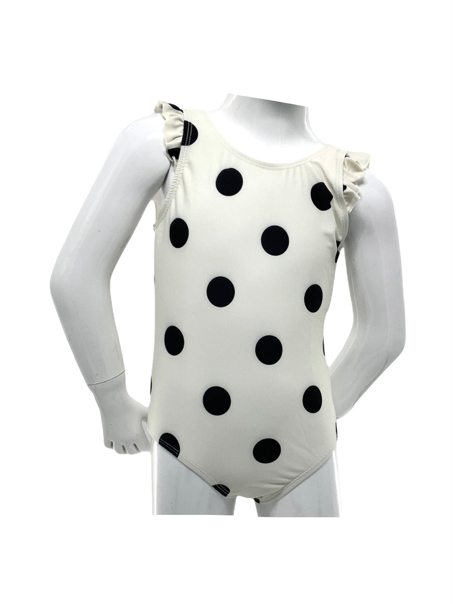 Marina West K4708 One Piece Swimsuit (Cream/Blk Dot)