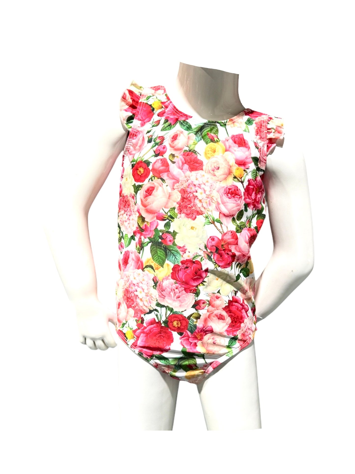 Marina West K4708 Kids One-Piece Swimsuit (Flower Bouquet White)