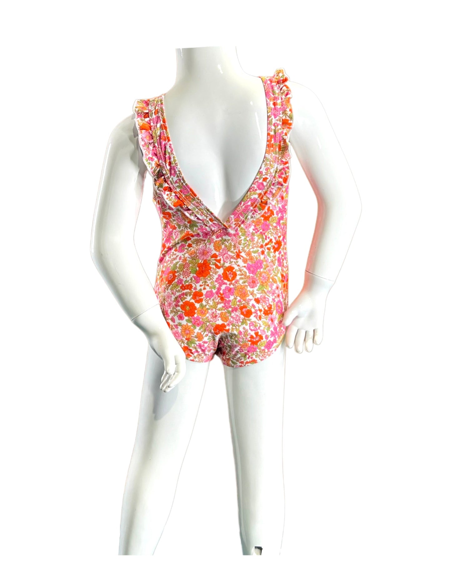 Marina West K4708 One Piece Swimsuit (Small Flowers Pink)