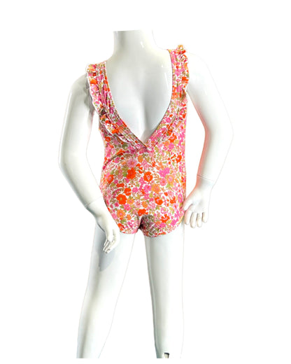 Marina West K4708 One Piece Swimsuit (Small Flowers Pink)