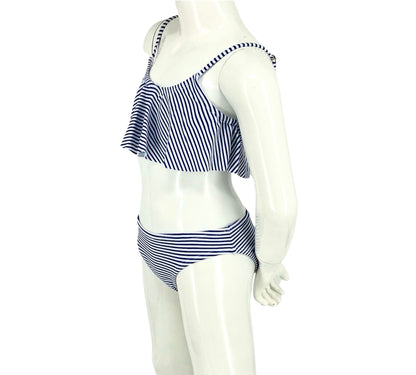 Marina West K4709 Kids Bikini Set (Thin Stripe Blue)