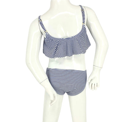 Marina West K4709 Kids Bikini Set (Thin Stripe Blue)