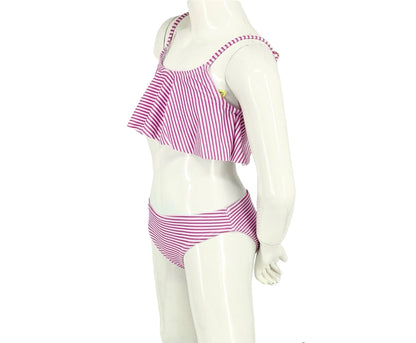 Marina West K4709 Kids Bikini Set (Thin Stripe Pink)