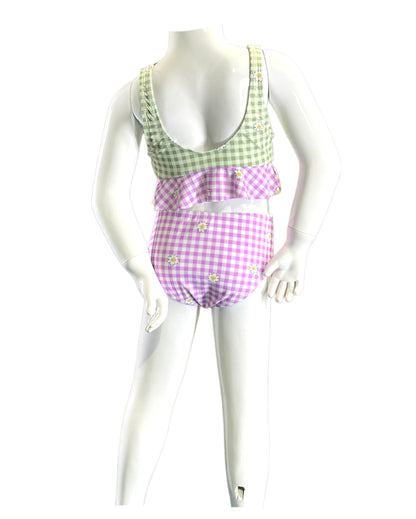 Marina West K4717 Bikini Set (Gingham Daisy)