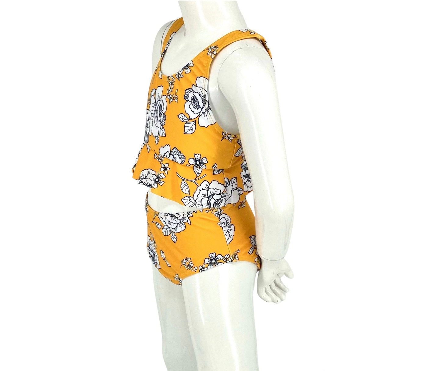 Marina West K4717 Kids Tankini Swimsuit Set (Rose Mustard)