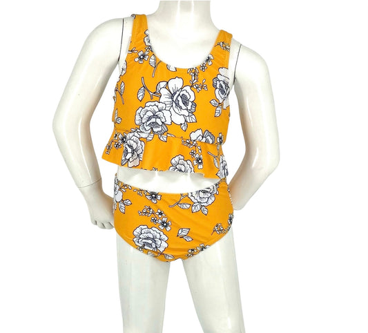 Marina West K4717 Kids Tankini Swimsuit Set (Rose Mustard)