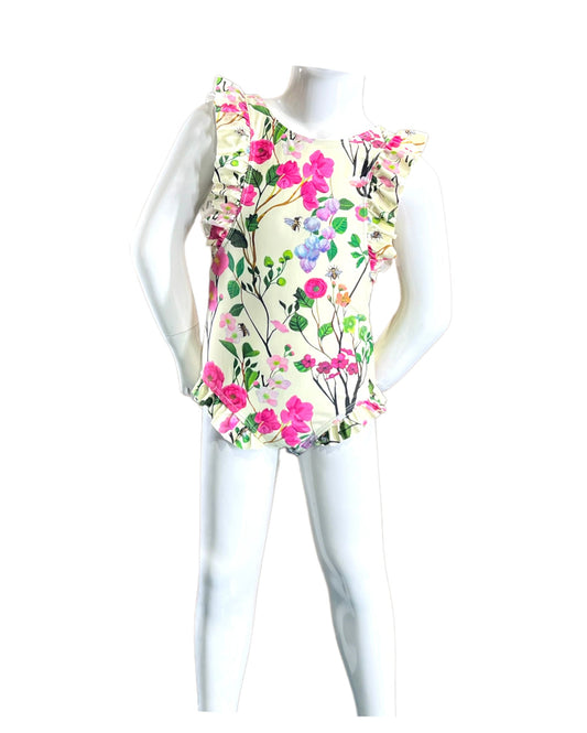 Marina West K4721 One Piece Swimsuit (Cherry Blossom Cream)