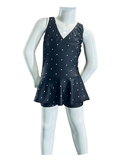 Marina West K4723 Swim Dress (Black Wht Dot)