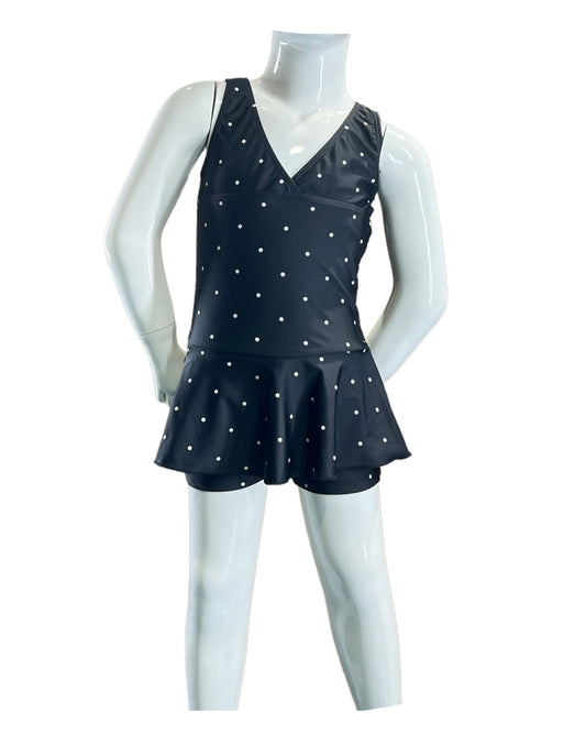 Marina West K4723 Swim Dress (Black Wht Dot)