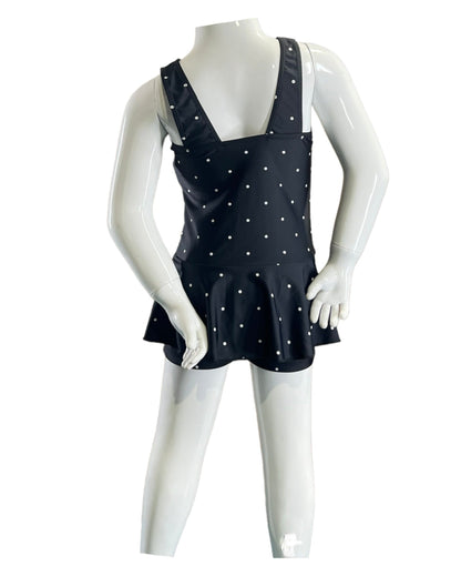 Marina West K4723 Swim Dress (Black Wht Dot)