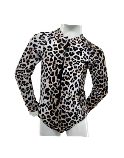 Marina West K4802 Kids One-Piece Rash Guard Swimsuit (Cat)