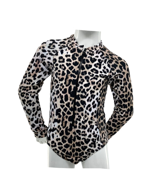 Marina West K4802 Kids One-Piece Rash Guard Swimsuit (Cat)