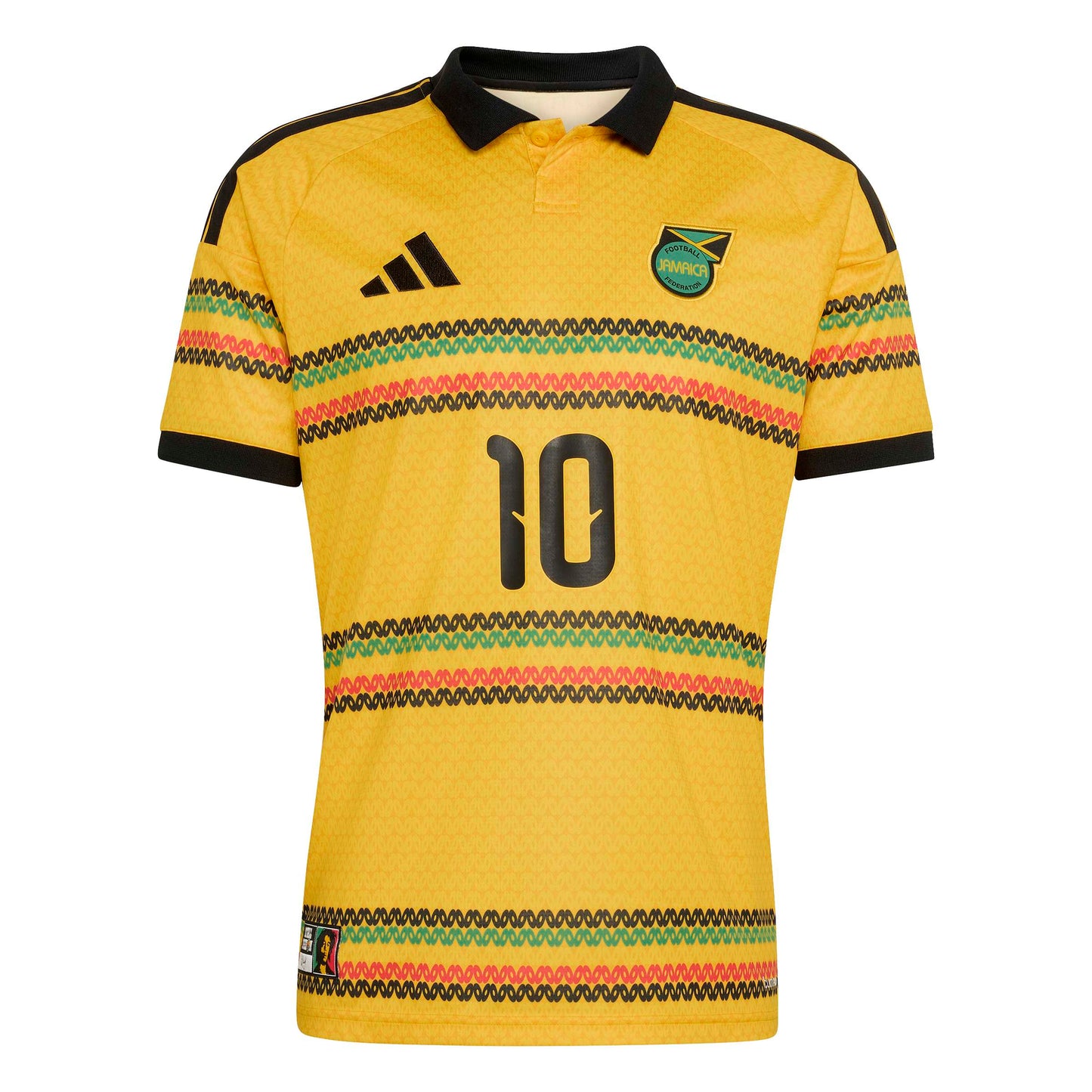 adidas Mens Jamaica 26 x Bob Marley Home Jersey - Gold
