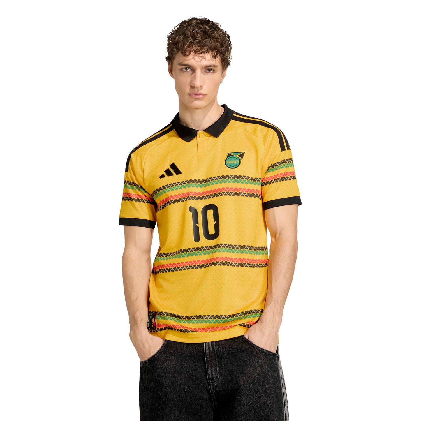 adidas Mens Jamaica 26 x Bob Marley Home Jersey - Gold