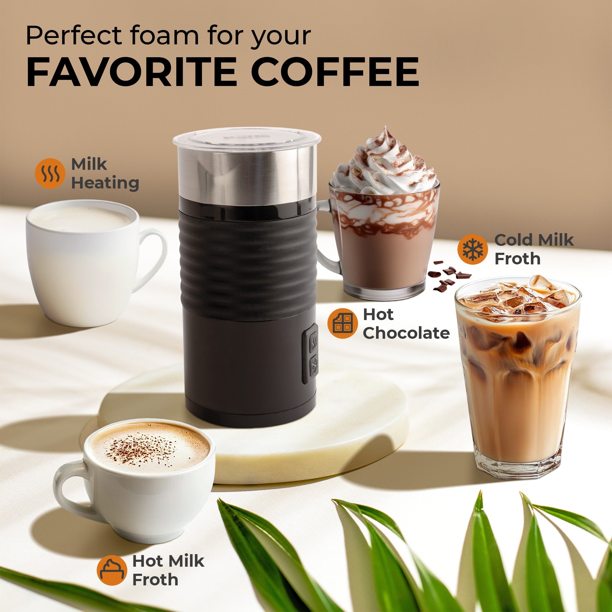 Pour-in Milk Frother w/ Silicone Base, KF6061 – Zulily