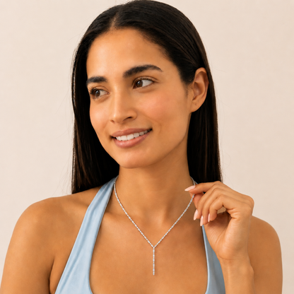28.0 Ct Multi-Shape (F/VS) Lab Grown Diamond Prong 14K White Gold Classic Eternity Tennis Necklace