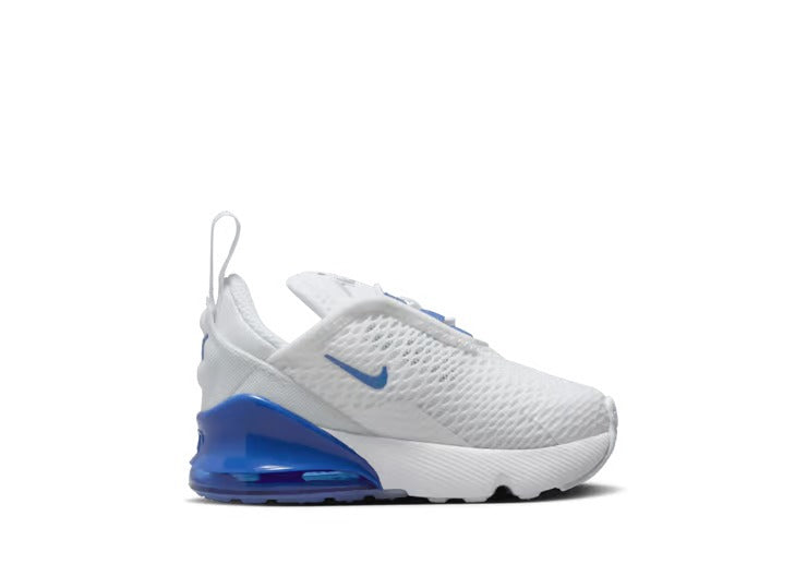 Nike Air Max 270 Big Kids' (GS) Sneakers — White/Wolf Grey/Game Royal Mesh