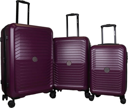 ROBERTO CAVALLI 3-Piece Hard Shell Spinner Luggage Set – Luxury Carry-On & Checked Suitcases