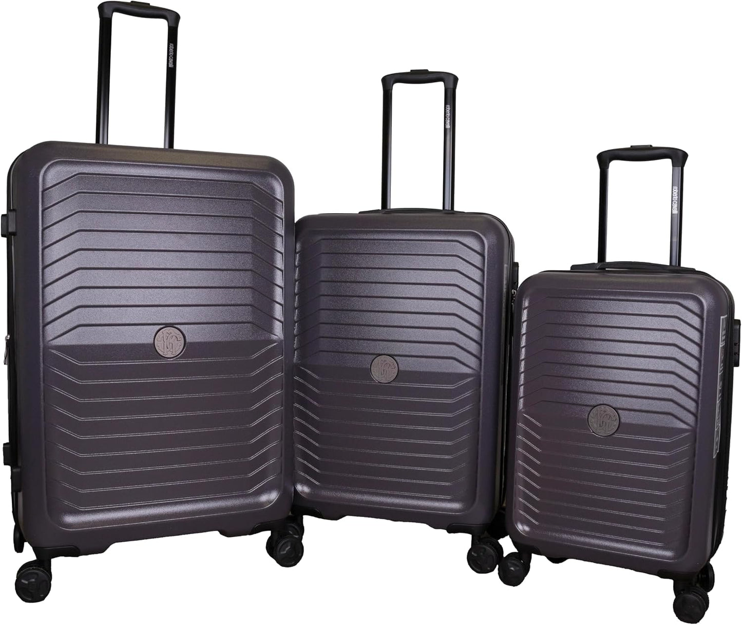 ROBERTO CAVALLI 3-Piece Hard Shell Spinner Luggage Set – Luxury Carry-On & Checked Suitcases