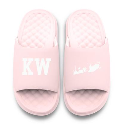 Key West Island Outline Motive Slide Sandals
